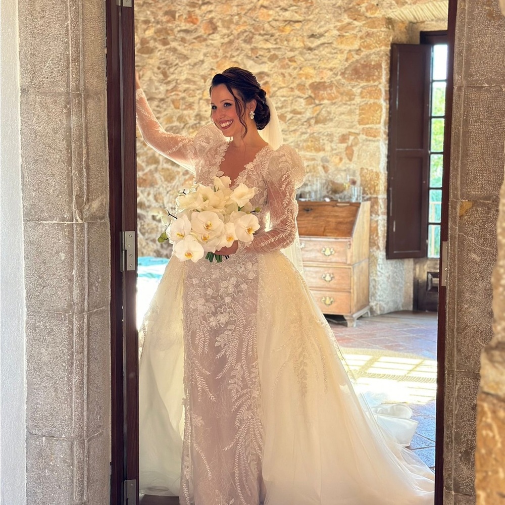 Pronovias Wedding Gown with Over Skirt